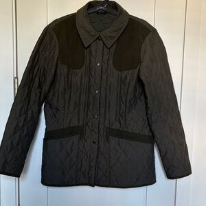 Barbour Olive Quilted Utility Jacket